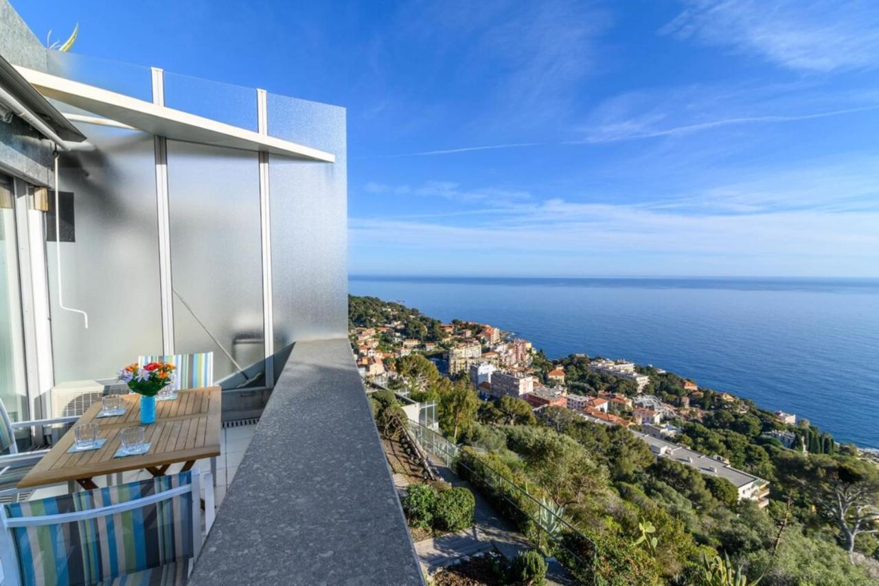 Air-Conditioned Apartment With Sea View Furnished Terrace & Parking Cap-d'Ail Zewnętrze zdjęcie